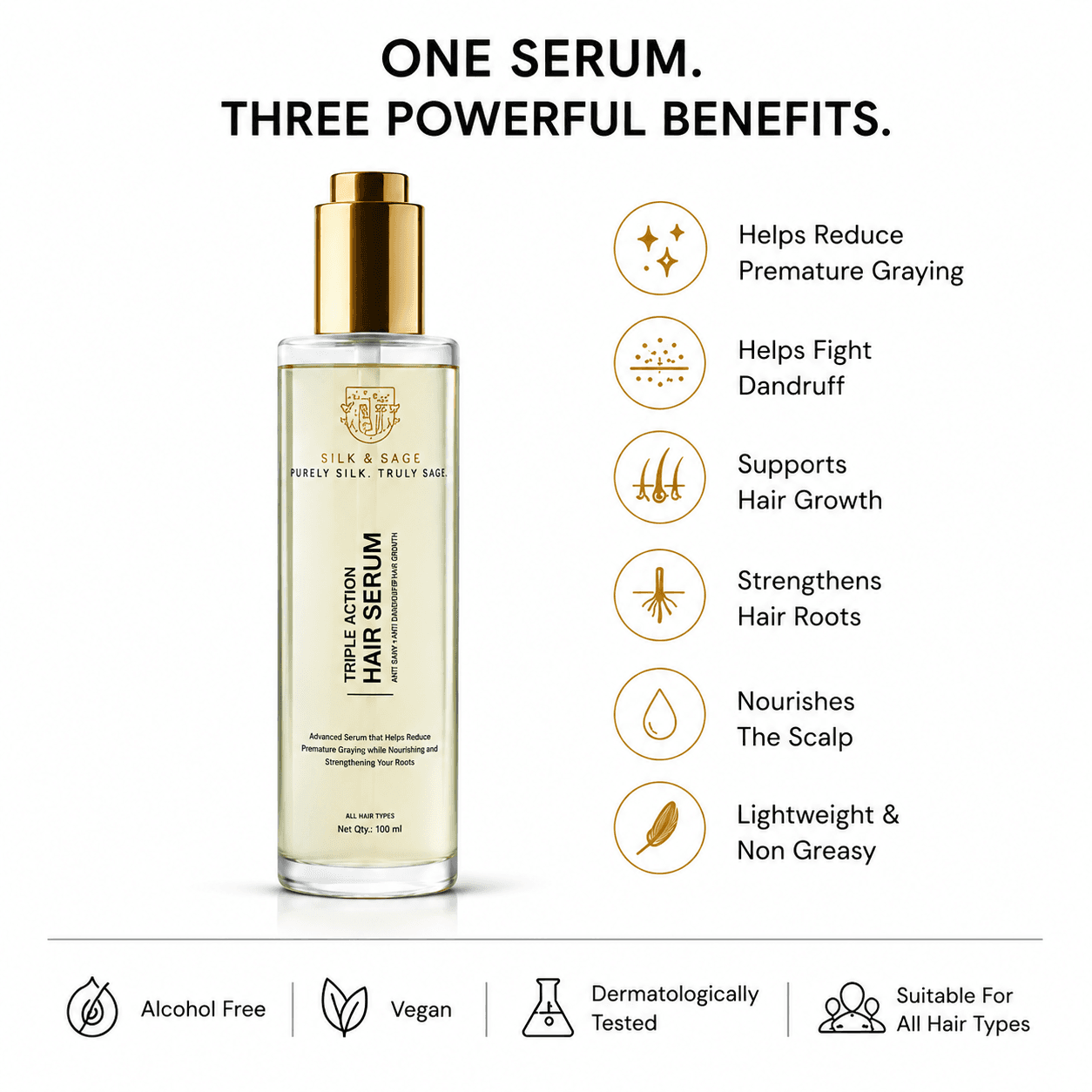 Silk & Sage Anti-Gray, Anti-Dandruff & Hair Growth Serum image 4